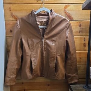 Vintage Vera Pelle Leather Jacket, Left Shoulder Pad  Italian Leather